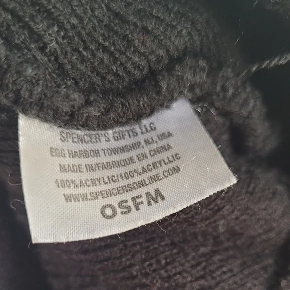 Spencer's Black Beanie With " F*** It - Picture 4 of 4